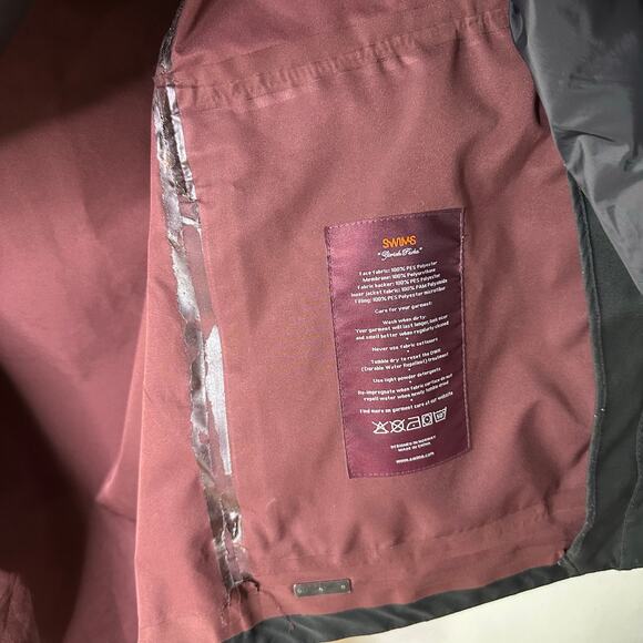 Swims Toronto Zurich Parka Men's XL Black Hood Waterproof Primaloft Liner Jacket - Picture 11 of 12